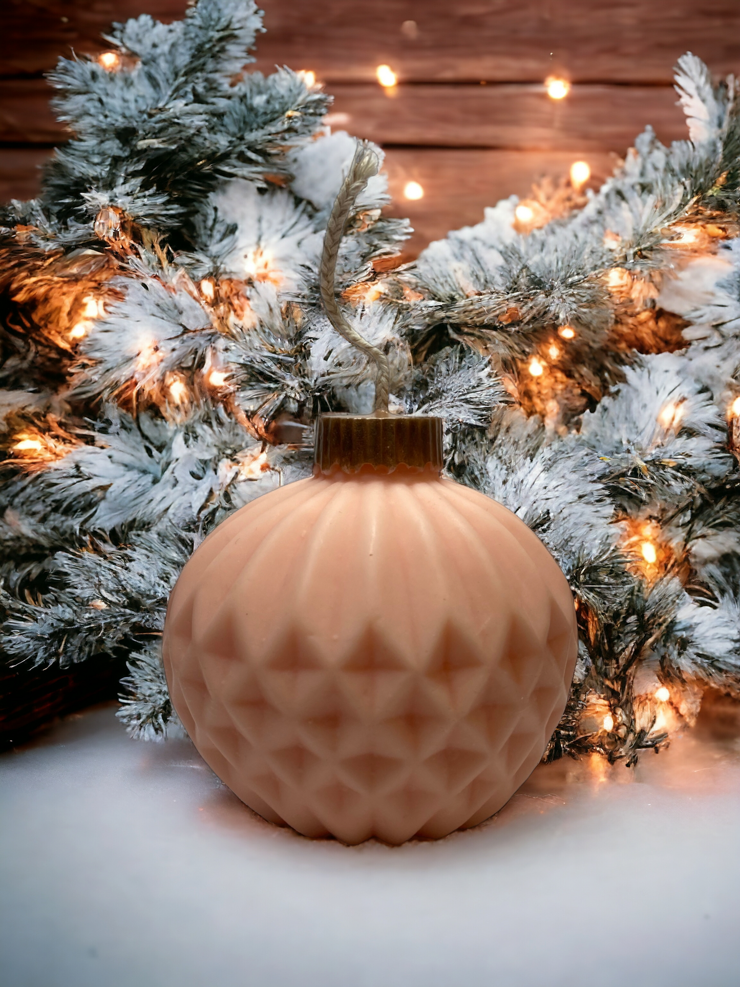 Christmas tree ball candle