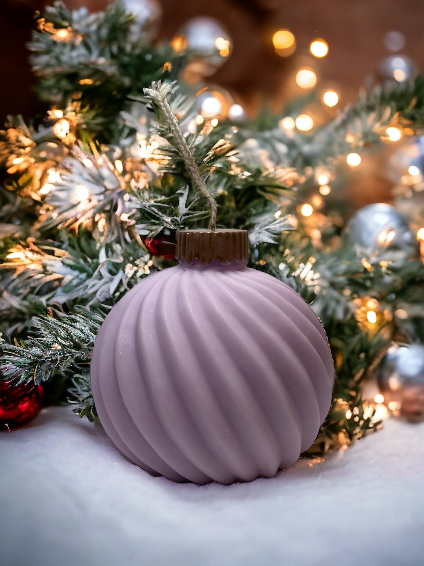 Christmas tree ball candle